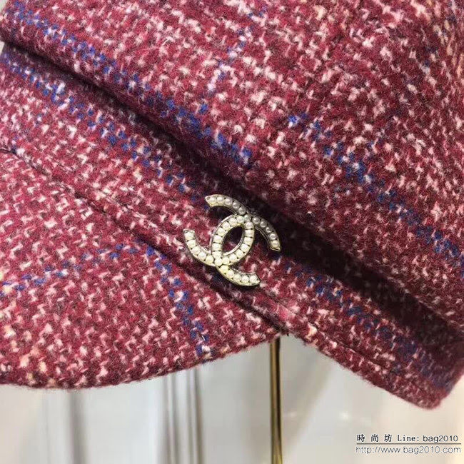 CHANEL香奈兒 2018秋冬新 經典羊絨八角帽 走秀款貝蕾鴨舌帽 LLWJ6319
